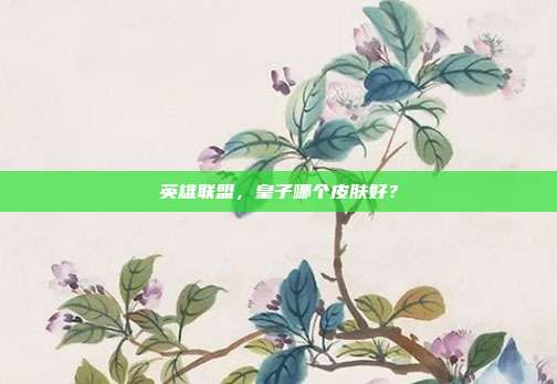 英雄联盟，皇子哪个皮肤好？
