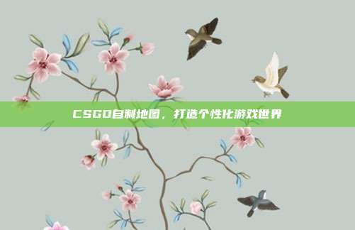 CSGO自制地图,打造个性化游戏世界