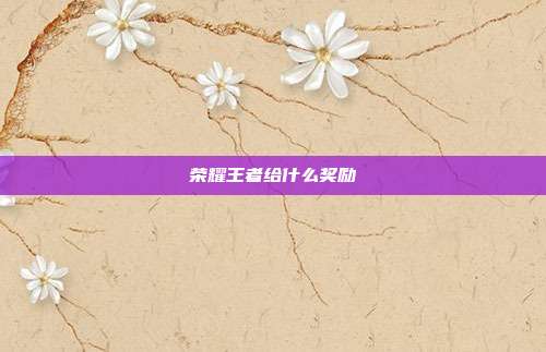 荣耀王者给什么奖励