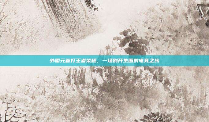 外国元首打王者荣耀,一场别开生面的电竞之旅