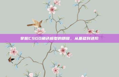 掌握CSGO角色模型的精髓,从基础到进阶