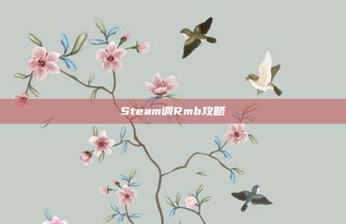 Steam调Rmb攻略