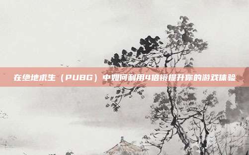 在绝地求生(PUBG)中如何利用4倍镜提升你的游戏体验