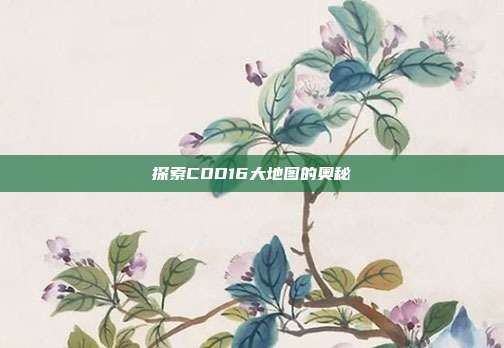 探索COD16大地图的奥秘