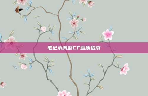 笔记本调整CF画质指南