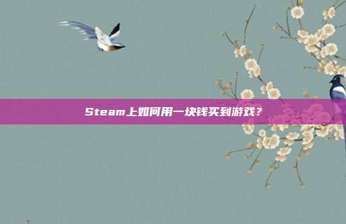 Steam上如何用一块钱买到游戏?