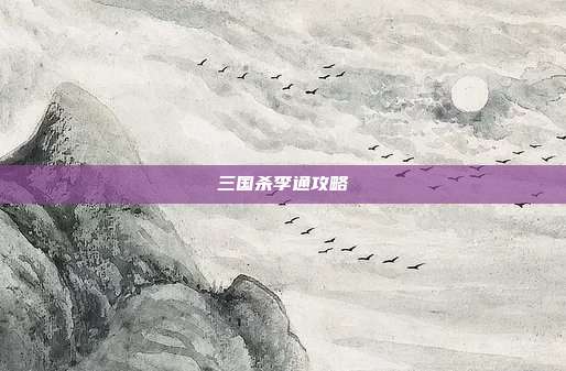 三国杀李通攻略