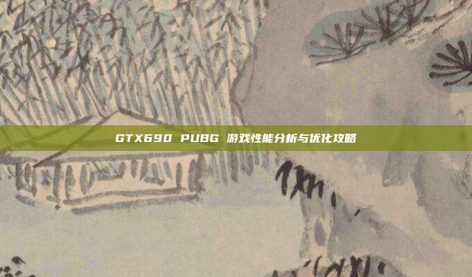 GTX690 PUBG 游戏性能分析与优化攻略