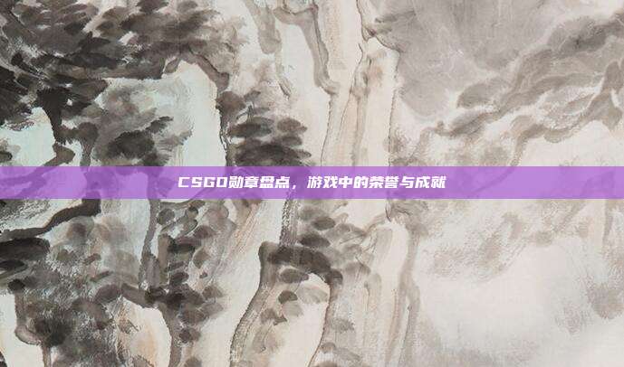 CSGO勋章盘点,游戏中的荣誉与成就