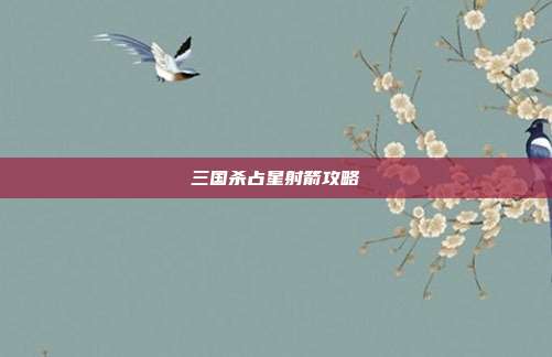 三国杀占星射箭攻略