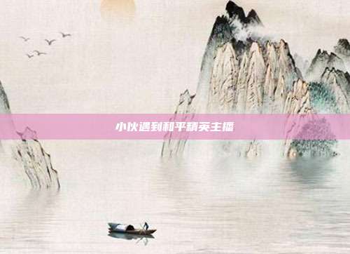 小伙遇到和平精英主播