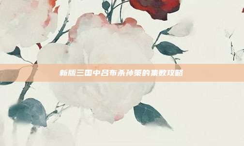 新版三国中吕布杀孙策的集数攻略