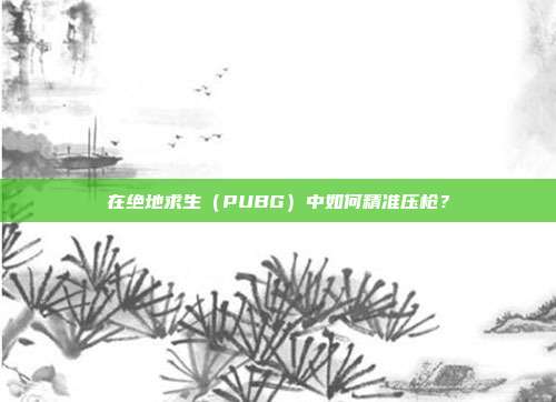 在绝地求生(PUBG)中如何精准压枪?