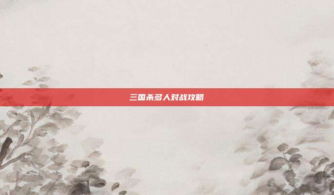 三国杀多人对战攻略
