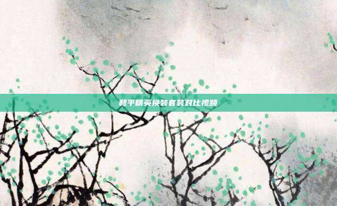 和平精英换装套装对比视频