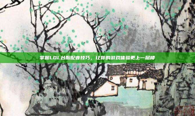 掌握LOL台服配音技巧,让你的游戏体验更上一层楼