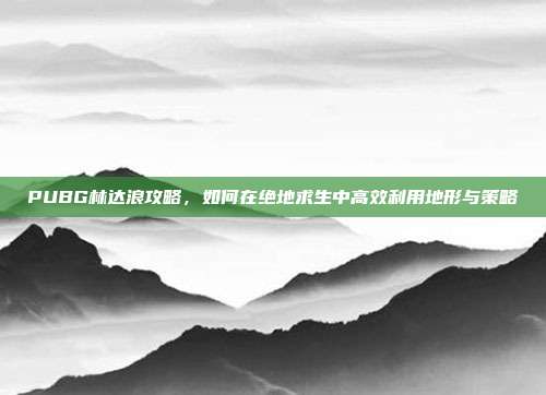 PUBG林达浪攻略,如何在绝地求生中高效利用地形与策略
