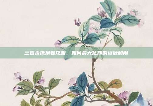 三国杀抵换卷攻略,如何最大化你的资源利用