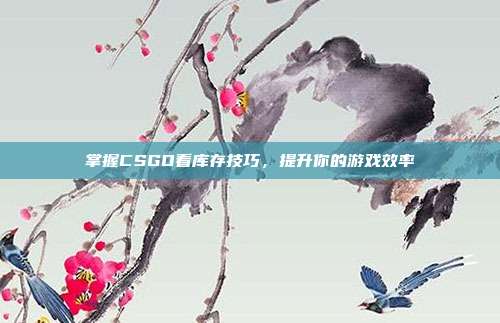 掌握CSGO看库存技巧,提升你的游戏效率