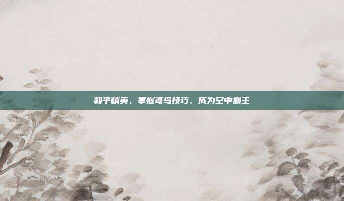 和平精英,掌握鸢鸟技巧,成为空中霸主