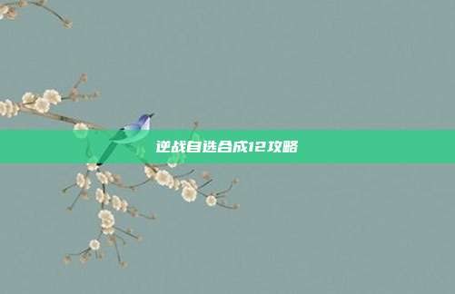 逆战自选合成12攻略