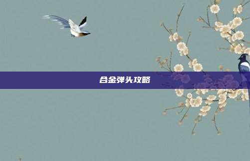 合金弹头攻略