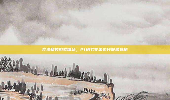 打造极致游戏体验,PUBG完美运行配置攻略