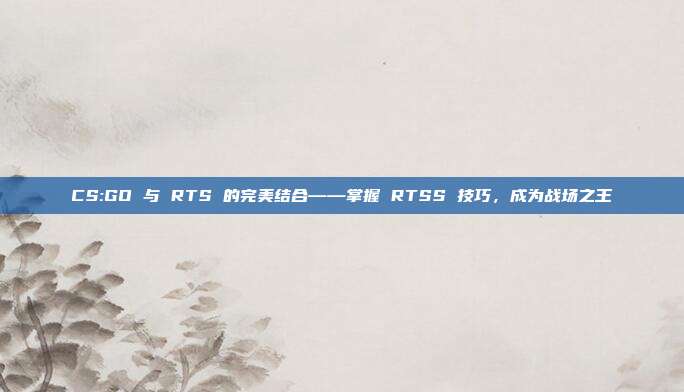 CS:GO 与 RTS 的完美结合——掌握 RTSS 技巧，成为战场之王