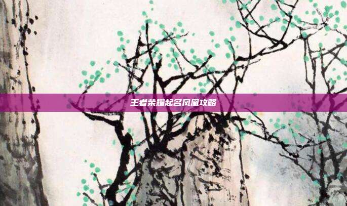王者荣耀起名凤凰攻略