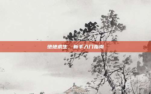 绝地求生,新手入门指南