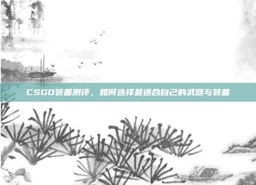CSGO装备测评,如何选择最适合自己的武器与装备