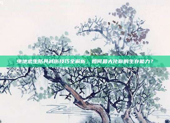 绝地求生防具减伤技巧全解析,如何最大化你的生存能力?