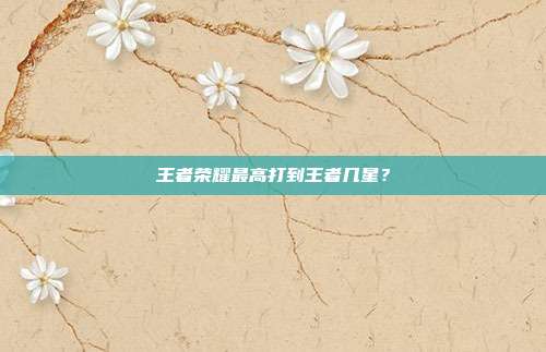 王者荣耀最高打到王者几星?