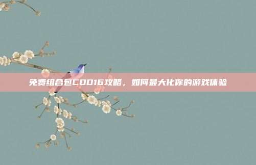 免费组合包COD16攻略,如何最大化你的游戏体验