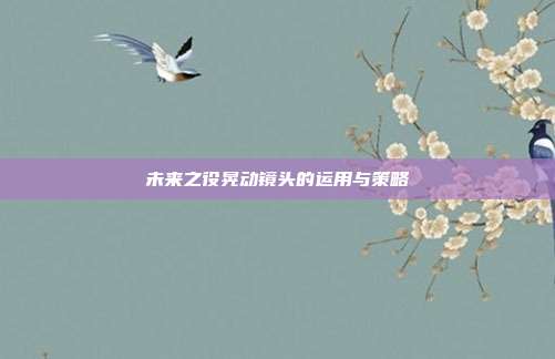 未来之役晃动镜头的运用与策略