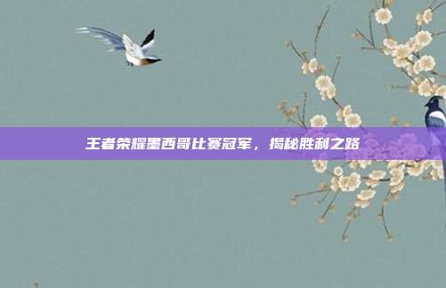 王者荣耀墨西哥比赛冠军，揭秘胜利之路