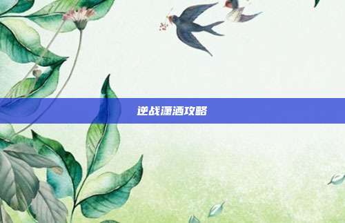 逆战潇洒攻略
