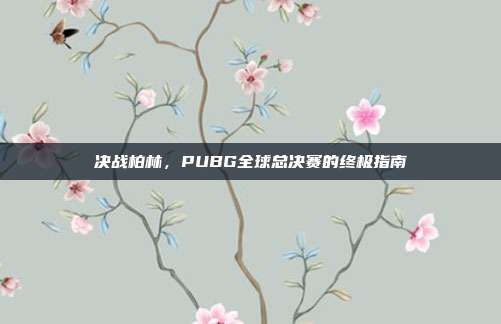 决战柏林,PUBG全球总决赛的终极指南
