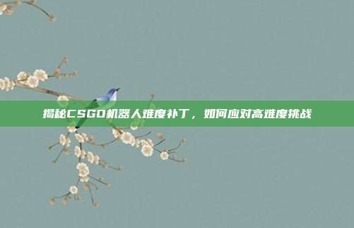 揭秘CSGO机器人难度补丁,如何应对高难度挑战