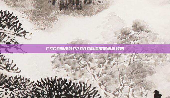 CSGO新皮肤P2000的深度解析与攻略