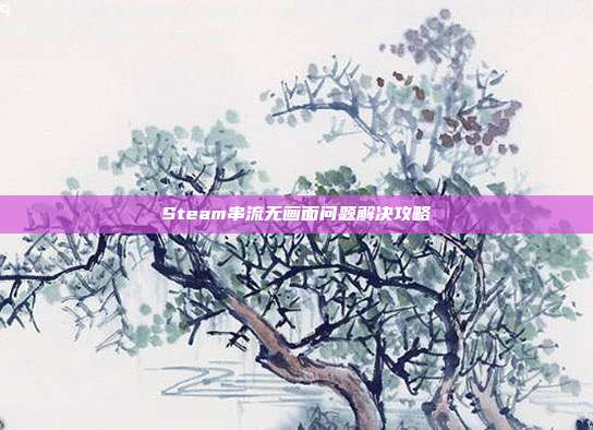 Steam串流无画面问题解决攻略