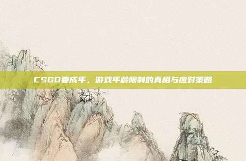 CSGO要成年,游戏年龄限制的真相与应对策略