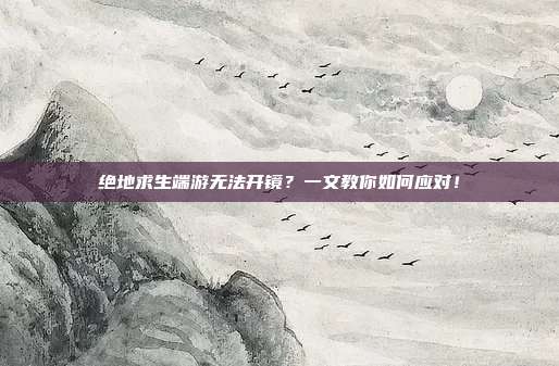 绝地求生端游无法开镜?一文教你如何应对!