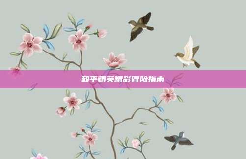 和平精英精彩冒险指南