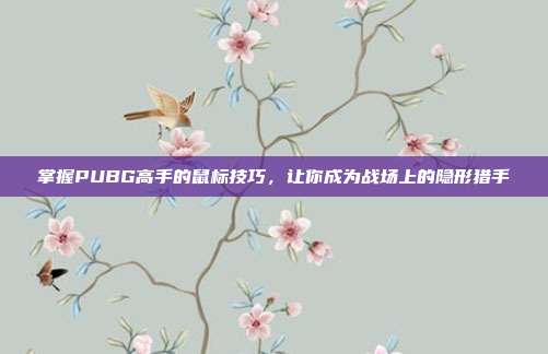 掌握PUBG高手的鼠标技巧,让你成为战场上的隐形猎手