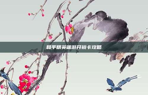 和平精英端游开镜卡攻略