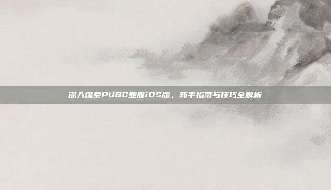 深入探索PUBG亚服iOS版,新手指南与技巧全解析