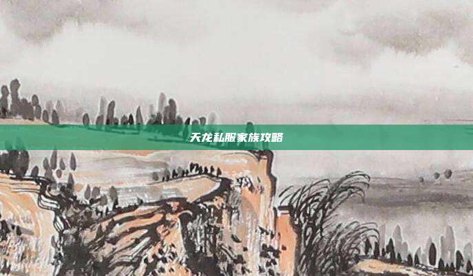 天龙私服家族攻略