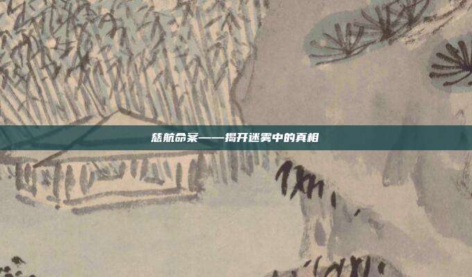 慈航命案——揭开迷雾中的真相