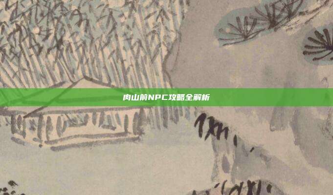肉山前NPC攻略全解析